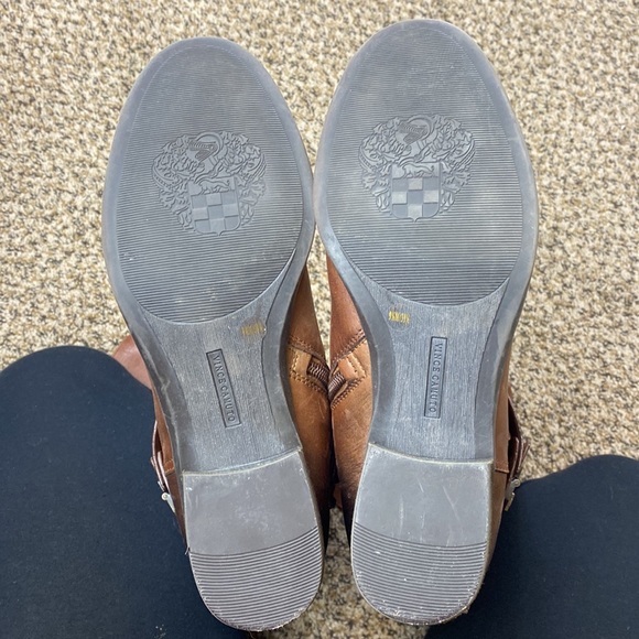 Vince Camuto Beatrix Distressed Leather Riding Boots - Picture 13 of 15